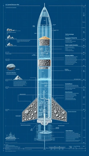 A Large Rocket Is Shown In A Diagram, With Its Various Components Labeled