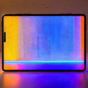 Tablet With Glowing Screen With Cell Phone