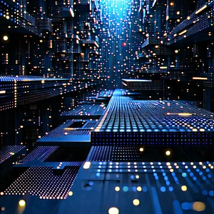 Close-up Of Sensor Array With Futuristic Scene