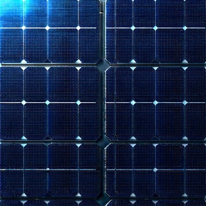Solar Panel With (digital:1.13) Particles With Large Solar
