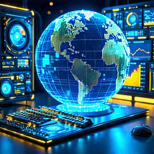 Financial technology in tech office