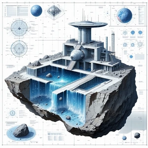 A Futuristic City Is Depicted In A Detailed Drawing