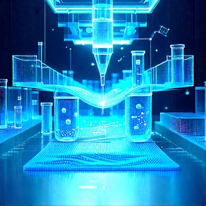 Healthcare Technology In Manufacturing Facility With Image, There