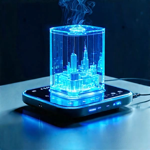 Innovative Smart Appliance Design With Blue White