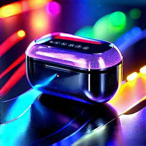 Wireless Earbuds With Holographic Display With Small, Colorful