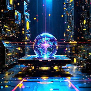 Quantum computer with laser scanning