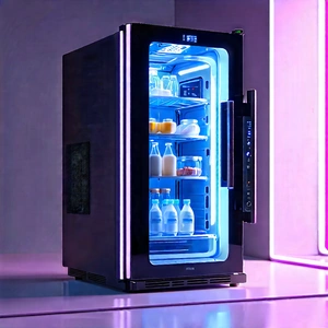 Innovative Smart Appliance Design With Black Refrigerator