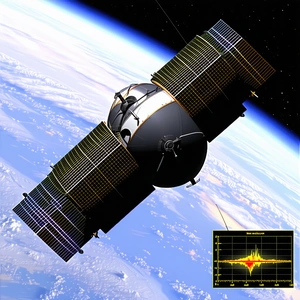 A Spacecraft, Possibly A Satellite, Flying Through The Sky