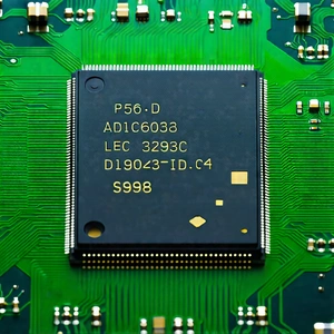 Close-up of microprocessor