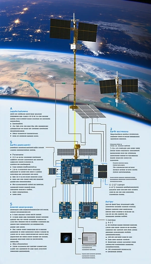 A Diagram Is Displayed Showing The Different Parts Of A Satellite
