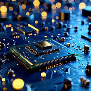 Close-up Of Sensor Array With Computer Chip