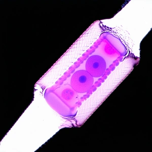 A Close-up Of A Purple Object, Possibly A Piece Of Art Or A Sculpture, With A White Background