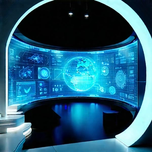 Entertainment Technology In Tech Office With Image, There