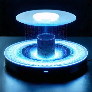 Smart Home Device With Data Visualization With Blue Light