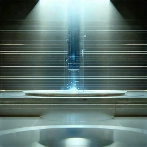 Futuristic Research Laboratory With Large, White,