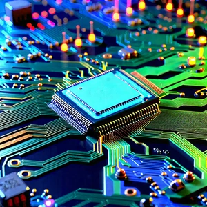 Close-up of electronic circuit