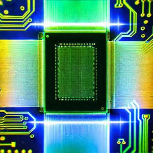 Close-up of microprocessor