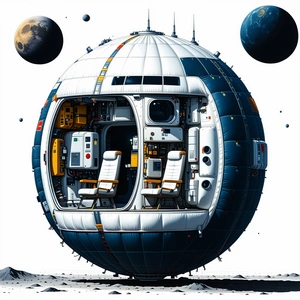 futuristic illustration space station