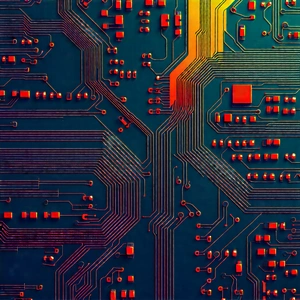 Close-up of electronic circuit