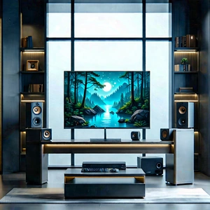 Entertainment Technology In Tech Office With Large Flat