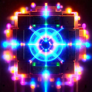 Quantum computer with neon accents