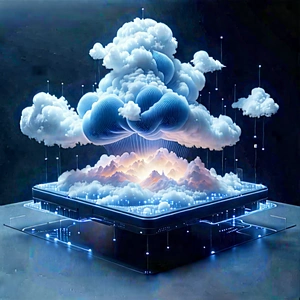Cloud Computing Visualization With Large, Colorful