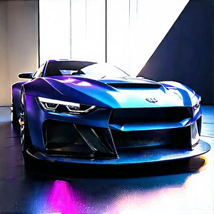 Automotive Technology In Design Studio With Blue Sports
