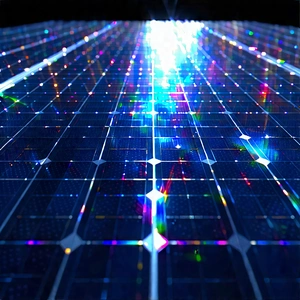Solar panel with holographic projection