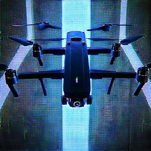 Drone With Glowing Screen With Black Drone