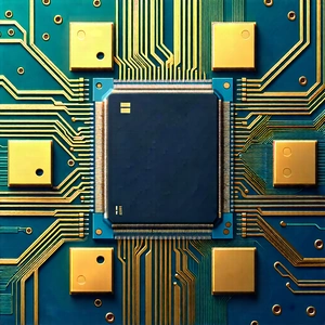 Close-up of microprocessor