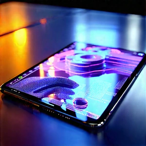 Tablet With Holographic Display With Cell Phone