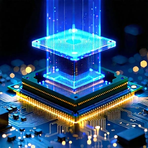 Microchip with holographic projection