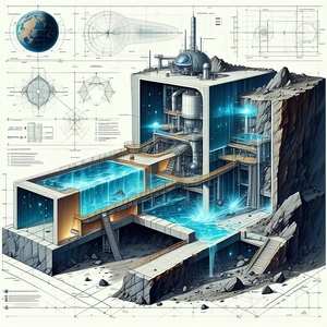 A Large, Futuristic Building Is Depicted In A Detailed Drawing
