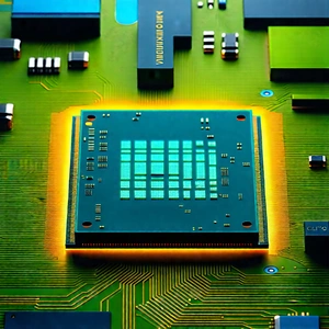 Close-up of microprocessor