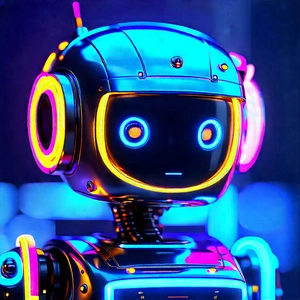 Robot with neon accents
