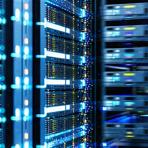 Server rack with digital particles