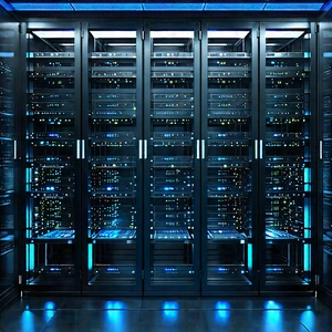 Server rack with data streams
