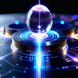Quantum computer with laser scanning