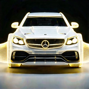 Automotive Technology In (modern:1.42) Laboratory With White Mercedes