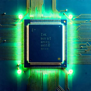 Close-up of microprocessor