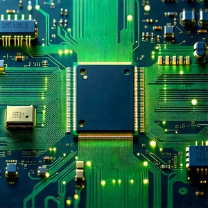 Circuit board with digital particles
