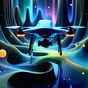 Drone With User Interface With Blue Drone
