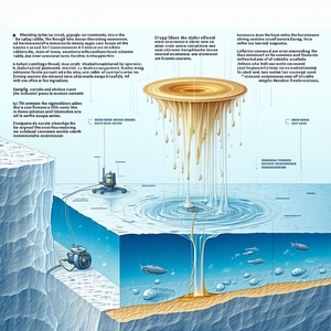 The Image Is A Diagram Showing The Process Of Oil Drilling
