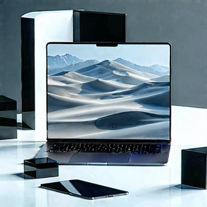Laptop With Streaming Content With Laptop Computer