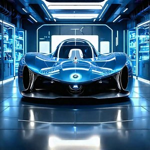 Automotive Technology In (modern:1.34) Laboratory With Futuristic Blue