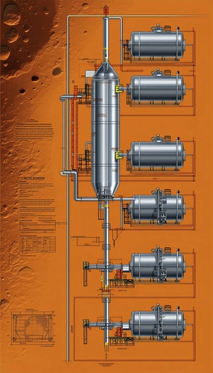 A Large Drawing Of A Machine Is Displayed On A Piece Of Paper