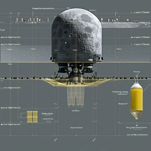 A Space Shuttle Is Shown In A Diagram, With A Large Rocket Attached To The Side