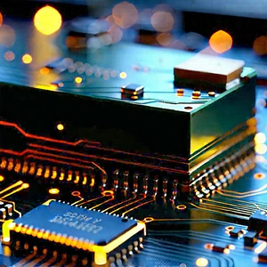 Close-up of electronic circuit