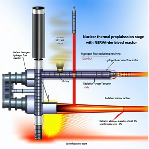 The Image Is A Diagram Showing The Process Of Nuclear Thermal Propulsion
