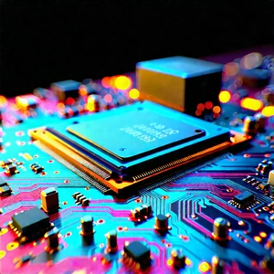 Close-up of microprocessor
